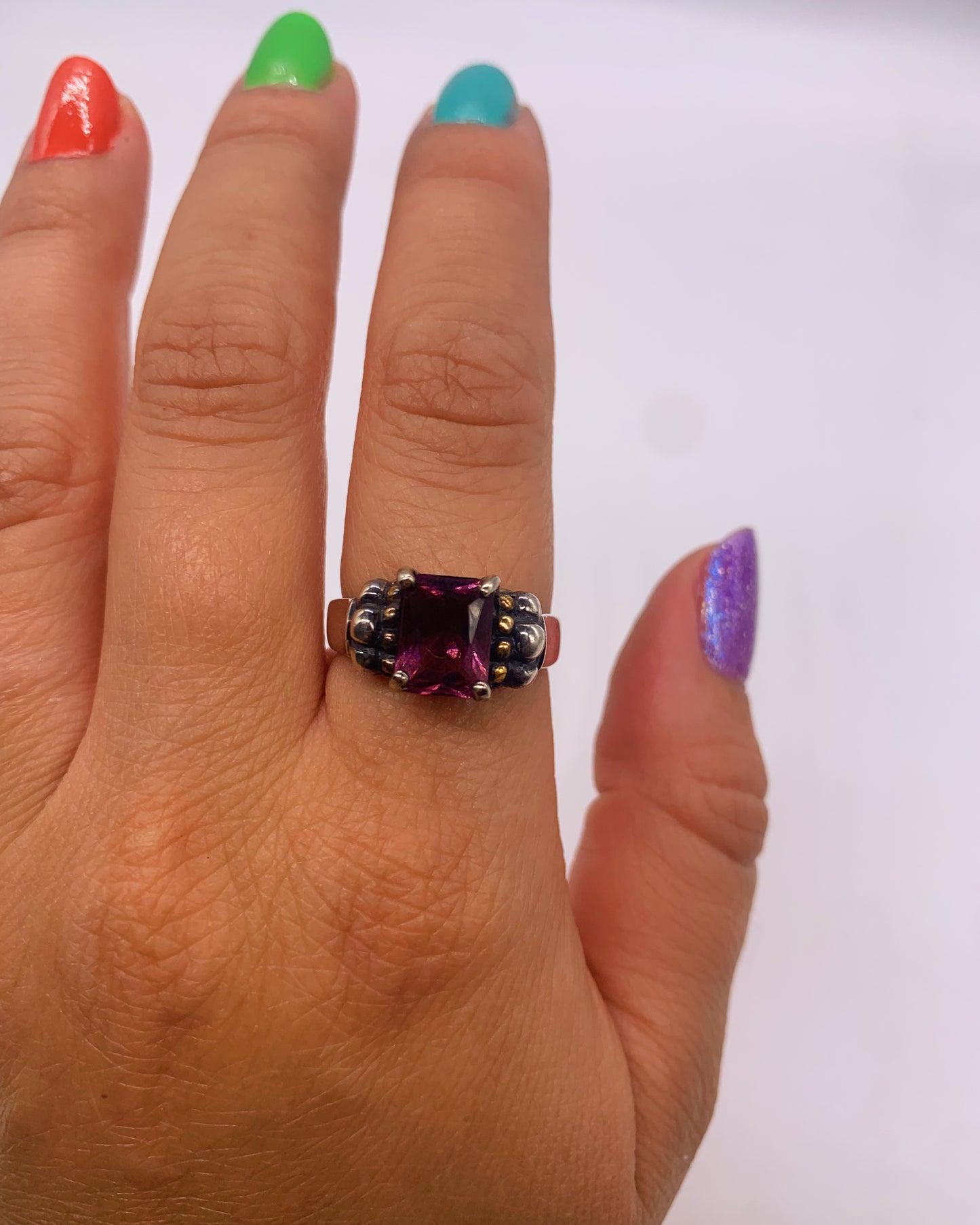 AMETHYST DROP BAND