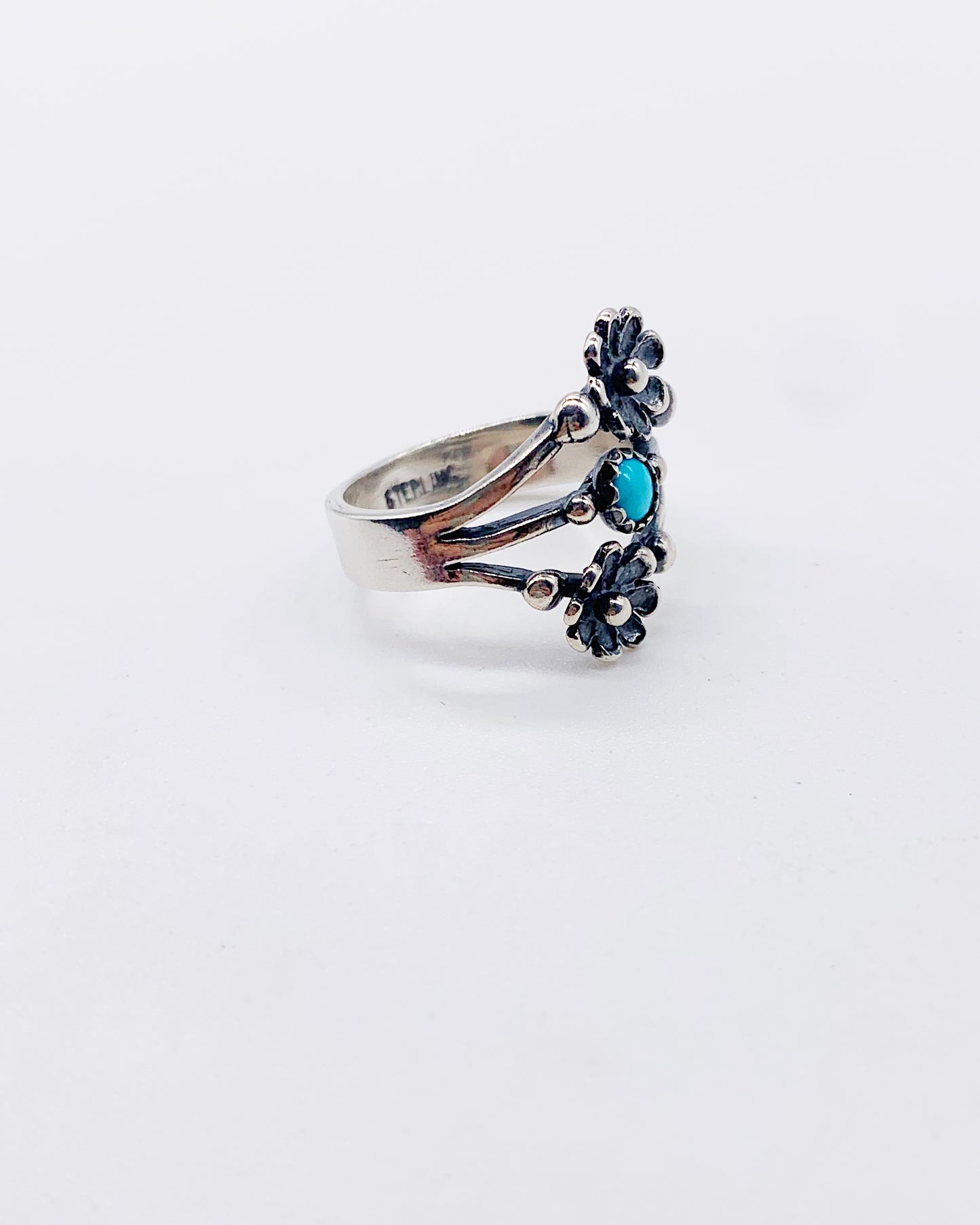 TURQUOISE DUO FLOWER RING