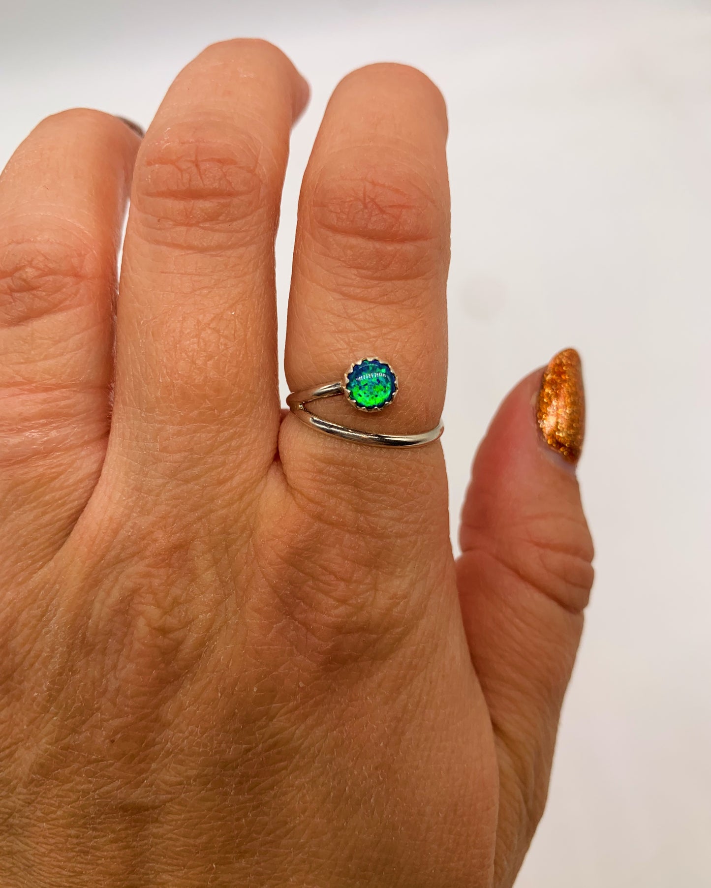 BLUE OPAL WRAP RING