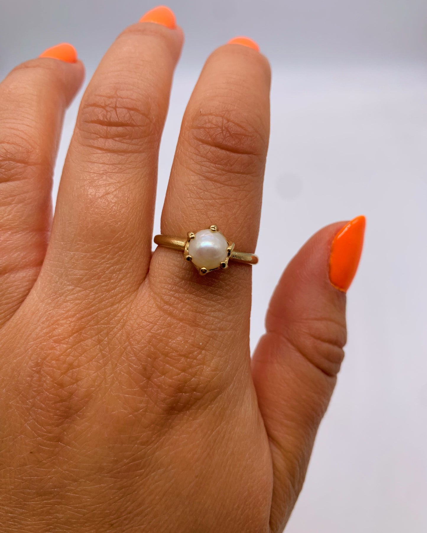 14K GOLD PEARL RING