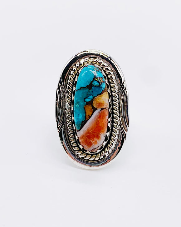 SPINY OYSTER TURQUOISE RING ⋄ Size 6.5