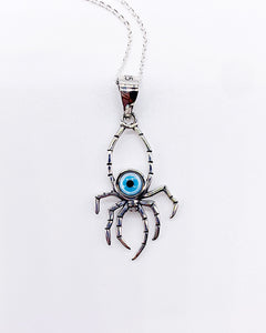 EVIL EYE SPIDER NECKLACE