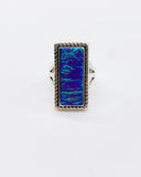 PURPLE OPAL BLOCK RING