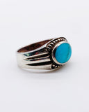 TURQUOISE SIGNET RING ⋄ Size 11