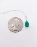 EMERALD TEARDROP NECKLACE