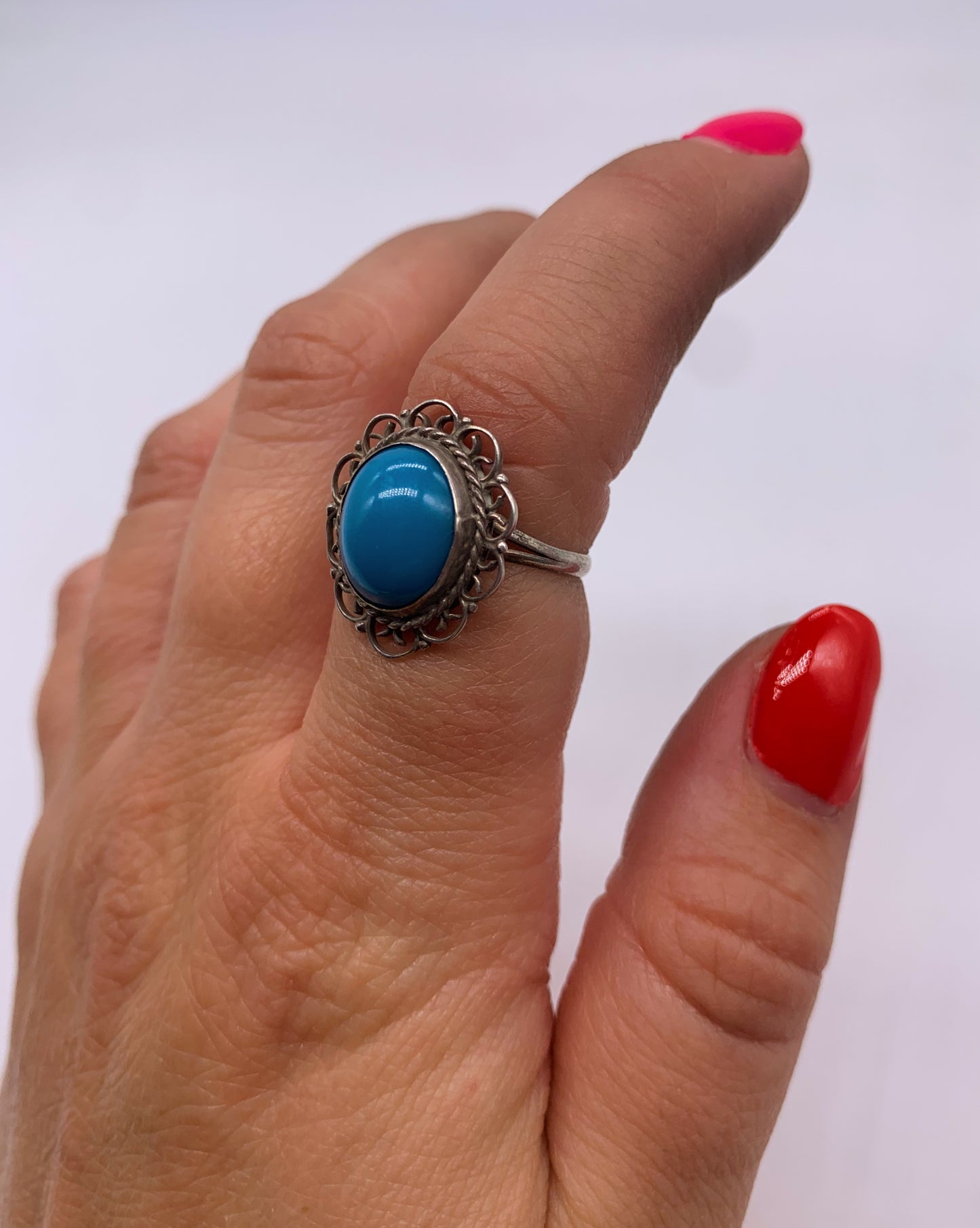 TURQUOISE FLORAL RING