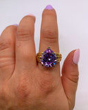 PURPLE TOURMALINE GOLD RING