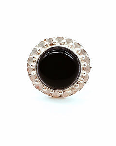 ROUND ONYX RING ⋄ Size 8