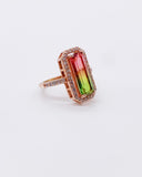 WATERMELON TOURMALINE GOLD RING