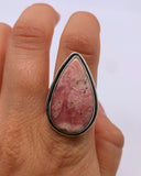 RHODOCHROSITE DROP RING ⋄ Size 9