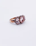 CHAMPAGNE CZ GOLD RING • Sz 5