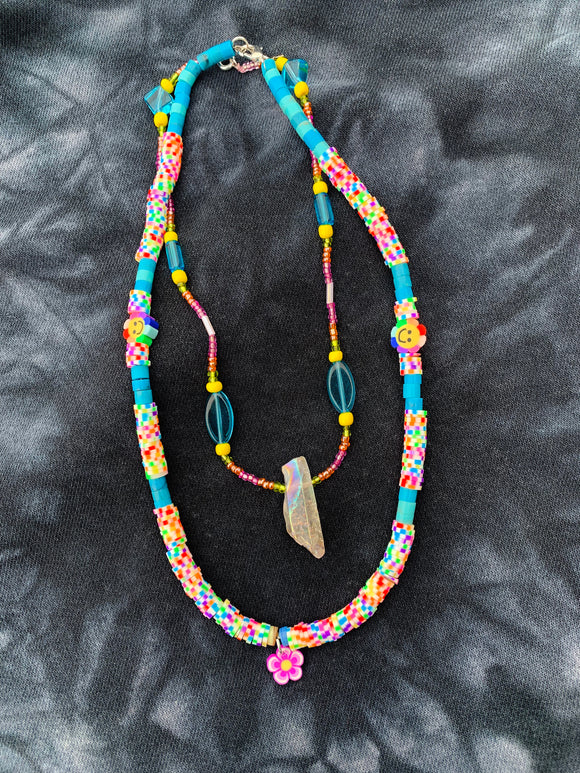 RAINBOW AURA DUO NECKLACE SET