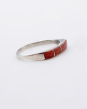 ZUNI CORAL INLAY BAND RING ⋄ Size 6.5