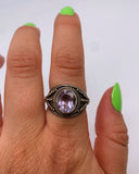 LILAC AMETHYST EYE RING • Sz 7