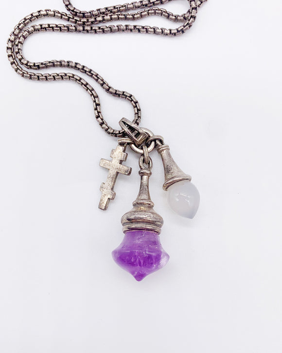 AMETHYST PENDULUM NECKLACE