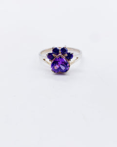 PURPLE CZ PAW RING