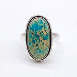 SEA SEDIMENT JASPER STERLING SILVER RING ⋄ SIZE 6
