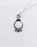 WHITE OPAL DROP NECKLACE