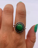 GREEN TURQUOISE WOVEN RING