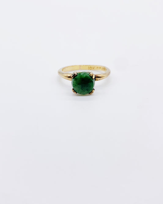 JADE GOLD SOLITAIRE RING