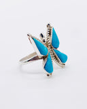 ZUNI TURQUOISE BUTTERFLY RING ⋄ Size 9.25