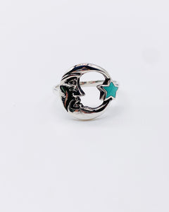 TURQUOISE LUNA RING ⋄ Size 6, 6.75, 8, 9