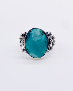TURQUOISE BALI RING ⋄ Size 7.75
