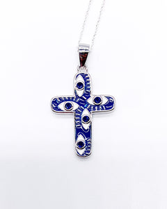 EVIL EYE CROSS NECKLACE