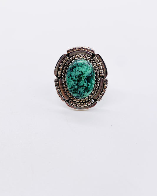 OVAL CHRYSOCOLLA RING