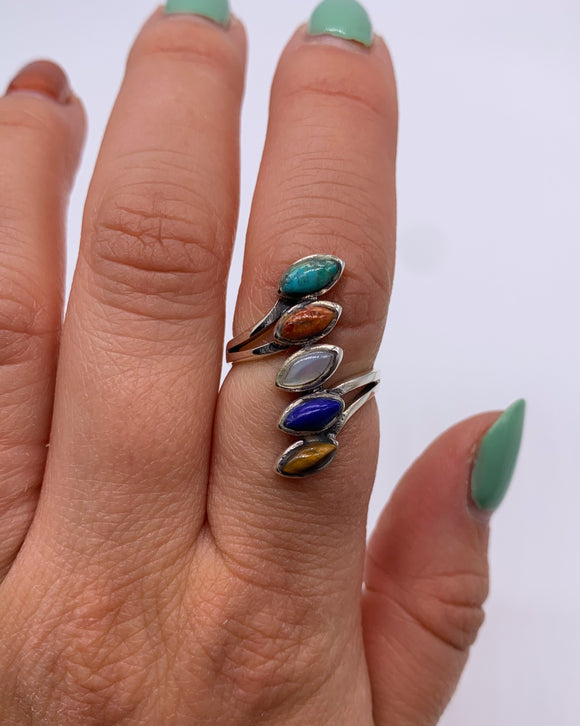 MULTI-STONE WRAP RING ⋄ Size 5