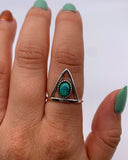 TURQUOISE TRIANGLE RING ⋄ Size 6.5