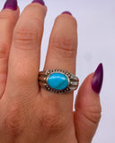 TURQUOISE SIGNET RING ⋄ Size 11