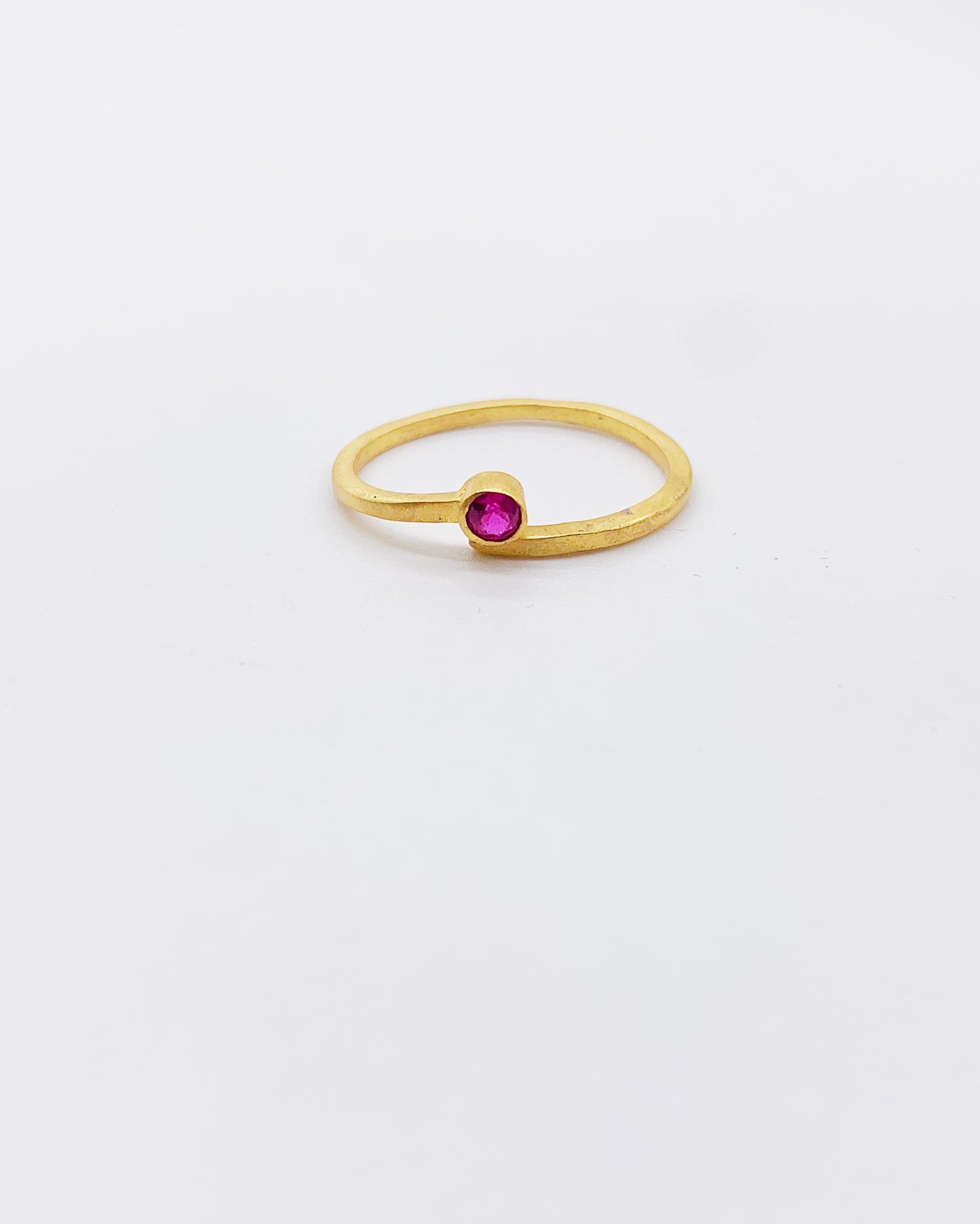 PINK CZ GOLD OVER BAND