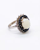 WHITE OPAL HALO RING ⋄ Size 6.5
