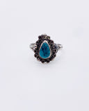 TURQUOISE SWIRL DROP RING