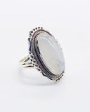 MOONSTONE STATEMENT RING ⋄ Size 7