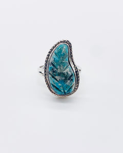 NAVAJO TURQUOISE LEAF RING ⋄ Size 6