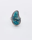 NAVAJO TURQUOISE LEAF RING ⋄ Size 6