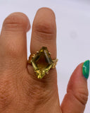 CANARY LEMON QUARTZ GOLD RING