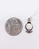 WHITE OPAL DROP NECKLACE