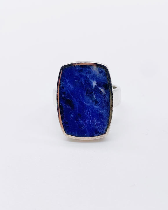 SODALITE BLOCK RING ⋄ Size 8