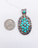 TURQUOISE FLORAL NECKLACE