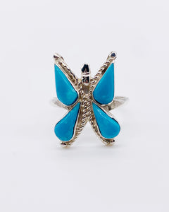 ZUNI TURQUOISE BUTTERFLY RING ⋄ Size 9.25