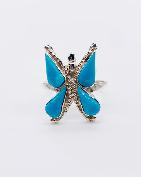 ZUNI TURQUOISE BUTTERFLY RING ⋄ Size 9.25