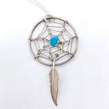 TURQUOISE DREAMCATCHER STERLING SILVER NECKLACE ⋄ 18 INCH