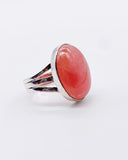 OVAL RHODOCHROSITE RING ⋄ Size 8