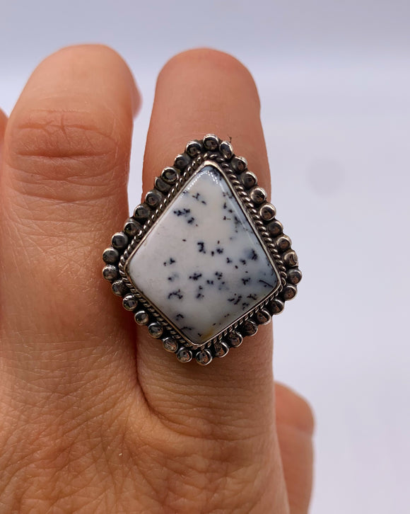 DENDRITIC OPAL RING ⋄ Size 5