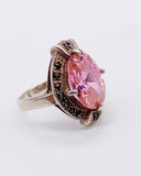 PINK CZ HALO RING ⋄ Size 7.25