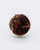 ORANGE LABRADORITE RING ⋄ Size 6