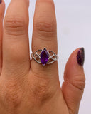 AMETHYST TRIQUETRA RING • Sz 7